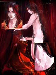 bride cum_on_neck cyfil7 luo_binghe shen_qingqiu svsss the_scum_villain's_self-saving_system wedding_dress yaoi
