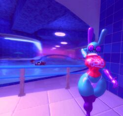 3d anthro bunny_girl garry's_mod glasses inflatable_toy looking_to_the_side pool screenshot