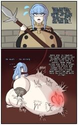 1girls 2_panel_comic 2d 2koma baby_bump bad_end before_and_after big_belly big_breasts big_penis blue_hair broodmother brown_eyes captured captured_female captured_heroine clothed clothed_female clothing collar comic crest_(fe3h) dark_nipples defeat defeated defeated_heroine dialogue english_text eyes_rolling_back female female_focus female_only fire_emblem fire_emblem:_three_houses garreg_mach_monastery_uniform guavagrunt hair_over_one_eye holding_object huge_ass huge_belly huge_breasts hyper_pregnancy instant_loss instant_loss_2koma lactating lactation leash long_hair marianne_von_edmund milk nipples_visible_through_clothing nude nude_female on_knees open_mouth pregnancy pregnant pregnant_belly pregnant_female sfx simple_background spear speech spraying_milk tattoo tattoo_on_belly text thick_thighs thighs tied_hair tired tired_eyes tired_look uniform weapon womb_tattoo writing