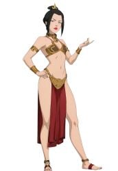 1girls ai_generated avatar_legends avatar_the_last_airbender azula black_hair royalty slave slave_bikini slave_girl slave_leia_(cosplay) slave_outfit tagme