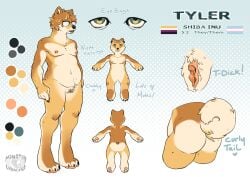 absurd_res andromorph anthro big_clitoris canid canine canis clitoris domestic_dog genitals hi_res intersex mammal model_sheet monsterchompers monsterclawspng nonbinary_(lore) reference_image shiba_inu solo spitz trans_(lore) tyler(monsterchompers) tyler_(monsterchompers) vulva