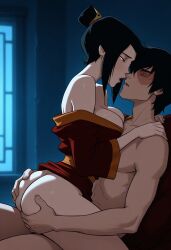 1girls ai_generated avatar_legends avatar_the_last_airbender azula black_hair brother_and_sister incest royalty tagme zuko
