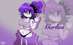 1girls 2026 breasts circular_glasses female female_focus garlan_(haxxar) glasses oc original_character purple_hair tagme tagme_(artist) thighs
