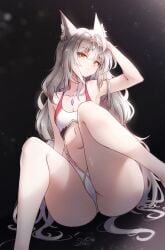 1girls artist_request ass bikini breasts butt cat_ears catgirl cleavage crotch female long_hair midriff monolith_soft navel navel_cutout nia nia_(xenoblade) nintendo revealing_clothes skimpy skimpy_clothes small_breasts solo swimsuit thighs xenoblade_(series) xenoblade_chronicles_2