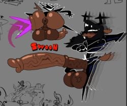 2026 4_fingers animal_genitalia animal_penis anthro antlers anus armor backsack balls big_balls big_butt big_penis black_antlers black_armor black_body black_hair bottom_heavy brown_anus brown_balls brown_body brown_ears brown_penis brown_perineum brown_skin brown_tail butt clothed clothing colored crossed_arms darkened_anus darkened_balls darkened_genitalia darkened_penis darkened_perineum deer deltarune digital_drawing_(artwork) digital_media_(artwork) drawpile_(artwork) ear_piercing ear_ring equine_genitalia equine_penis erection fingers flat_colors fur genital_raphe genitals group gynomorph hair horn huge_balls huge_penis hyper hyper_balls hyper_genitalia hyper_penis intersex long_hair long_penis looking_at_viewer looking_back male mammal medial_ring mostly_nude multiple_images multiple_scenes penis perineum piercing pose presenting presenting_hindquarters presenting_penis raphe_(anatomy) rear_view ring_piercing roaring_knight scrotal_raphe shaded simple_background simple_shading solo_focus superiorfox tail thick_thighs undertale_(series) vein veiny_penis x_anus