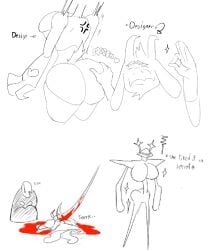 asriel_dreemurr asriel_dreemurr_(deltarune) ass ass_focus comic december_holiday dess_holiday gaster gaster_(undertale) meme roaring_knight w.d._gaster
