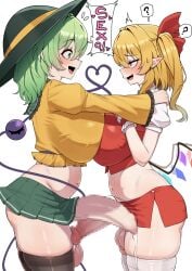 breasts flandre_scarlet futanari huge_cock koishi_komeiji spammayo symmetrical_docking tagme touhou