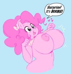 1girls anthro big_breasts breasts female miupix my_little_pony pinkie_pie_(mlp) presenting_breasts tagme