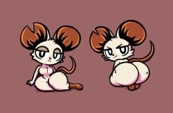 1girls anthro ass breasts female furry mina_(mina_the_hollower) mina_the_hollower mouse nude stickyfan tagme