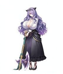 aged_down alternate_breast_size bathtub camilla_(fire_emblem) clothed edit feet fire_emblem fire_emblem_fates fire_emblem_heroes huge_breasts official_alternate_costume official_art oppai_loli purple_hair red_eyes young