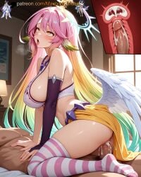 1boy 1girl 1girls adult adult_female ahe_gao ahegao ahegao_face ai_generated angel angel_wings big_breasts boobs breasts bridal_gauntlets bust busty busty_female busty_girl cock cowgirl_position creampie cross_section cum cum_drip cum_in_pussy cum_inside cumdrip cumshot dick drip dripping dripping_cum ejaculating_cum ejaculation elbow_gloves feathered_wings female girl girl_on_top green_hair halo internal internal_cumshot jibril_(no_game_no_life) large_breasts low_wings machine_muse male mature mature_body mature_female multicolored_hair necklace no_game_no_life open_mouth orange_eyes orgasm orgasm_face penis pink_hair pussy pussy_juice riding riding_cock riding_penis rolling_eyes semen sexy sexy_body showgirl_skirt sideboob skirt sleeveless_shirt solo_focus sperm striped_thighhighs thighhighs tits tongue_out uncensored vagina vaginal vaginal_insertion vaginal_penetration vaginal_sex very_long_hair watermark wet_pussy white_crop_top white_wings womb x-ray yellow_eyes