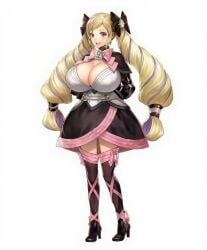 alternate_breast_size blonde_female blonde_hair clothed edit elise_(fire_emblem) feet fire_emblem fire_emblem_heroes hair_bun huge_breasts official_art oppai_loli purple_eyes safe_for_work young