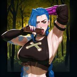 1female 1girls 2d 2d_(artwork) ai ai_art ai_assisted ai_generated armpit armpit_fetish armpits ass biceps big_ass big_breasts big_butt big_thighs biped blue_eyes blue_hair bolt_on_tits breast_implants breasts chocolate chocolate_bar enhanced_breasts fake_breasts female female_focus female_only hourglass_figure huge_ass huge_breasts huge_butt human humanoid jinx_(league_of_legends) large_ass large_breasts league_of_legends league_of_legends:_wild_rift licking light-skinned_female light_skin lovelandsai riot_games saliva saliva_drip saliva_string saliva_trail silicone silicone_implants stable_diffusion straight sweaty_armpits thick_thighs thighhighs thighs twin_braids twintails voluptuous voluptuous_female