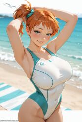 ai_art ai_generated art game_art honeywaifu misty nsfw pokemon thick_women