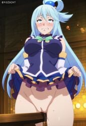 1female 1girls ai ai-created ai_generated aqua_(konosuba) artist_name big_breasts blush breasts completely_nude female girl goddess human kono_subarashii_sekai_ni_shukufuku_wo! large_breasts looking_at_viewer medium_breasts naked nipples nude nude_female patreon patreon_logo patreon_username pozbirt pussy sexy sexy_body sexy_female uncensored watermark