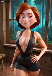 ai_generated breasts helen_parr minidress no_bra ready_for_sex smiling_at_viewer the_incredibles thighs