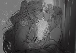 cyfil7 kissing luo_binghe nipple_play nipples shen_qingqiu svsss the_scum_villain's_self-saving_system yaoi