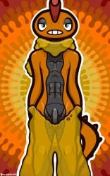 anime frontal lizard lizardman male male_only mirrored_image pokemon pokemon_(species) pokephilia reptile reptilian scalie scrafty