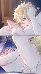 fingering flins_(genshin_impact) genshin_impact varka_(genshin_impact) yaoi