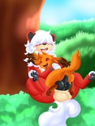 3:4 absurd_res anal anal_penetration animal_genitalia animal_penis balls balls_on_tail big_balls big_penis canid canine canine_genitalia canine_penis duo erection feral feral_on_feral feral_penetrated feral_penetrating feral_penetrating_feral generation_1_pokemon genitals hi_res knot knotted_penis male male/male male_penetrated male_penetrating male_penetrating_male mammal nintendo penetration penis pokemon pokemon_(species) sex tail