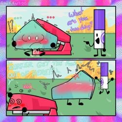 1girl 1girls 2boy 2boy1girl 2boys after_sex after_vaginal angry battle_for_dream_island bfdi cum cumming dizzy dizzy_eyes foldy_(bfdi) fuzzy_fluffs jacknjellify jnj object_show object_shows stapy_(bfdi) tentacle_cock tentacle_penis