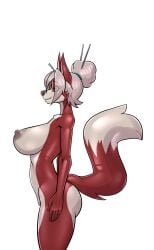 1girls 2026 5_fingers absurd_res annabelle_(libra) anthro blue_eyes bodysuit breasts canid canine canis curvaceous curvaceous_female curvaceous_figure curvy curvy_female curvy_figure digital_art digital_drawing_(artwork) digital_media digital_media_(artwork) dipstick_tail fox furry glistening glistening_body glistening_breasts glistening_latex glistening_skin glistening_thighs hair hair_bun hair_stick hairstyle hi_res latex latex_bodysuit latex_skinsuit latex_suit libra-11 libra_labs mammal naked nipples nude png red_body red_fur rubber rubber_bodysuit rubber_suit side_view skin_tight skin_tight_suit skinsuit solo suit thick_thighs third-party_edit transparent_background transparent_png two-tone_body two-tone_fur voluptuous voluptuous_female voluptuous_figure white_hair wide_hips zipper zippers_(series)