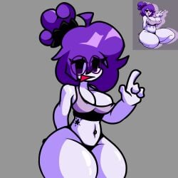 1girls 2026 bikini bikini_bottom bikini_top breasts circular_glasses female female_only garlan_(haxxar) glasses oc original_character purple_hair tagme tagme_(artist) thighs