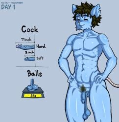 1boy boner goodhorny69 naked naked_male no_nut_november nude nude_male oc original_character rat rat_boy weighing_scale