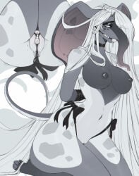 2026 absurd_res anthro areola biped bound breasts butt digital_drawing_(artwork) digital_media_(artwork) elephant elephantid feet female front_view genitals hair hi_res kneeling looking_at_viewer mammal navel nipples noodlerain nude nude_anthro nude_female proboscidean proboscis_(anatomy) rear_view solo tail toes trunk_(anatomy) vulva