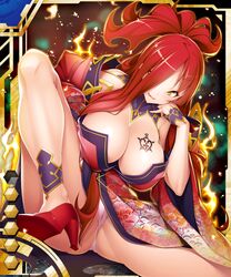 astaroth_(taimanin_asagi) breasts card_(blue-all) card_(blue-ur) card_(ur) female large_breasts looking_at_viewer naughty_face potion_(moudamepo) solo taimanin_asagi_battle_arena taimanin_asagi_battle_arena_all_card_gallery