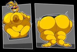 anger_symbol anger_vein animatronic animatronic_female beakless big_ass big_breasts breasts breasts_bigger_than_head breasts_out chicken chicken_girl female five_nights_at_freddy's five_nights_at_freddy's_2 fnaf huge_ass hyper hyper_breasts lewdnabs phasianid robot robot_girl scottgames stuck stuck_in_vent toy_chica_(fnaf) yellow yellow_skin