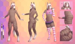 2017 animal_genitalia animal_penis anthro ark_warrior ass balls clothed clothing detailed equine equine_penis erection hair horse horsecock hybrid male mammal model_sheet penis scarf sheath simple_background zebra zephyr_fluous zorse