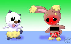 2girls avionscreator blush buneary clothed clothing clothing_theft cub duo embarrassed exposed feet female female_only feral flat_chested forced_nudity furry humiliated humiliation lagomorph mammal nintendo oshawott otter panties paws pink_panties pokemon pokemon_(species) pokemon_bw pokemon_dppt rabbit simple_background standing strawberries_panties strawberries_print strawberry strawberry_panties strawberry_print text topless underwear video_games young