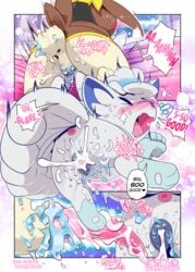 >_< 1boy 1girls all_fours alolan_vulpix anatomically_correct anatomically_correct_pussy animal_genitalia animal_penis animal_pussy bodily_fluids canine canine_pussy cervid cervine_penis chapter_1 closed_eyes comic cum cum_in_pussy cum_inside cumshot deerling doggy_style dripping ejaculation feet female feral fox from_behind from_behind_position furry genital_fluids hi_res ice insomniacovrlrd interspecies larger_male male mammal nintendo open_mouth orgasm original_character page_19 patreon paws penetration penis pokemon pokemon_(species) pokemon_bw pokemon_sm pull_out pussy sex size_difference smaller_female spread_legs tapering_penis tears text thick_thighs vaginal_penetration video_games vulpix watermark wet white_border wide_hips