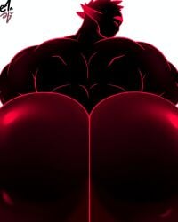 ass_focus bara beefy_demon_acc big_ass bubble_ass demon enormous_ass ethan_(beefy_demon_acc) gay looking_at_viewer looking_back looking_down looking_down_at_viewer male muscular muscular_ass muscular_back muscular_male round_ass