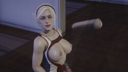 16:9 16:9_aspect_ratio 1boy1girl 1girl1boy 3d big_breasts big_breasts breasts breasts breasts breasts_out breasts_out_of_clothes cum cum_on_body cum_on_breasts cum_on_face cum_on_upper_body erect_nipples facial indoors large_breasts lidia_sobieska looking_at_viewer looking_pleasured nipples penis penis_tip room semen semen_on_body semen_on_breasts semen_on_face tekken testicles transparent_male video_game_character video_game_franchise white_hair