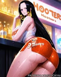 1girls ai_generated anime black_hair blue_eyes boa_hancock breasts breasts fit long_hair nsfw one_piece shounen_jump stickyai