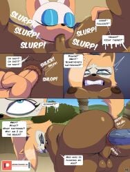 2futas anal anal_fingering anal_sex anthro anus areola ass backsack balls bat bent_over blue_eyes breasts brown_anus brown_areola canid canine canis close-up comic dark_areola dialogue duo eye_roll fellatio fingering from_behind_position futa_on_futa genitals gynomorph hi_res humanoid_genitalia humanoid_penis idw_publishing ike_marshall intersex intersex/intersex mammal nipples oral oral_penetration penetration penile penis perineum rouge_the_bat sega sex sonic_the_hedgehog_(comics) sonic_the_hedgehog_(idw) sonic_the_hedgehog_(series) speech_bubble spread_legs spreading whisper_the_wolf wolf