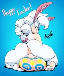 10s 1futa 2018 anthro anus argento backsack balls barefoot big_anus big_balls blue_eyes digital_media_(artwork) easter easter_balls english_text feet futa_only futanari hair half-closed_eyes hedgehog hi_res holidays huge_balls humanoid_feet hyper hyper_balls intersex looking_at_viewer looking_back mammal puffy_anus rear_view sitting_on_balls soles solo solo_futa sophie_(argento) text white_hair