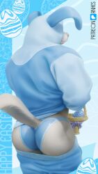 anhes anthro big_ass bunny_ears easter furry gay gay_male male male_only muscular muscular_male wolf