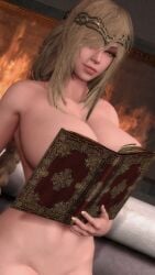 3d big_breasts elden_ring female female_only huge_breasts masterdam3d naked nude queen_marika_the_eternal solo