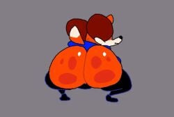 2d 2d_animation animated anus anus_peek bubble_ass bubble_butt clapping_ass clapping_buttocks clapping_cheeks furry furry_male furry_only gay looking_at_viewer soups_(superiorfox) superiorfox thick thick_ass thick_thighs twerk twerking