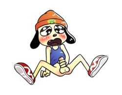 anthro balls canine male male_only mammal masturbation parappa parappa_the_rapper penile_masturbation penis solo video_games zenikat