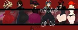 6girls ann_takamaki ass ass_chart ass_clapping ass_comparison ass_focus ass_size_difference ass_to_ass big_ass bodysuit bottom_heavy bubble_butt clapping_cheeks clothing dat_ass dweezyvox fat_ass female female_only haru_okumura huge_ass kasumi_yoshizawa large_ass makoto_niijima persona persona_5 png sakura_futaba sophia_(persona_5) thick_ass thick_thighs twerking wide_hips