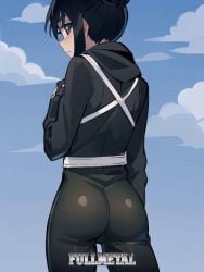 1girls ai_generated ai_mirror armor asian ass ass_focus black_eyes black_hair black_hair_female butt_focus clothed clothed_female clothing cute edit female female_focus female_only fullmetal_alchemist fullmetal_alchemist_brotherhood fully_clothed fully_clothed_female human lan_fan light-skinned_female light_skin solo solo_female solo_focus