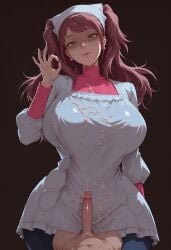 1boy 1boy1girl 1girls 4k absurd_res absurd_resolution absurdres ai_assisted ai_generated atlus before_sex big_breasts black_background breasts_bigger_than_head brown_eyes brown_hair brown_hair_female bukkake busty busty_female busty_girl chef_uniform clothed_female clothed_female_nude_male cock comission cum cum_on_breasts cum_on_face cum_on_thighs cum_shot cumshot curvy curvy_body curvy_female curvy_figure detailed detailed_background dominant_female earrings excessive_cum fellatio_gesture female front_view head_scarf height_difference high_resolution highres horny horny_female horny_male hourglass_figure hourglass_figured_female kujikawa_rise large_breasts long_hair long_hair_female macro_female macrophilia male megami_tensei mini_giantess naked_male nude_male open_mouth pantyhose parted_lips penis persona persona_4 persona_4_the_golden schoolgirl self_upload shin_megami_tensei simple_background size_difference size_fetish skirt smaller_male socks straight submissive_male taller_female taller_girl thick_thighs tongue_out turtleneck twintails voluptuous voluptuous_female wide_hips