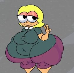 1girls 2024 aged_up agentpman1 alice_(ftf) ass ass_bigger_than_head ass_bigger_than_torso ass_focus bbw bedroom_eyes big_breasts blonde_hair butt_bigger_than_head chubby cute dumptruck_butt fan_character_(fnaf) fat_belly fat_legs fat_woman fazbear_toddler_fun five_nights_at_freddy's fnaf gigantic_ass gigantic_butt gigantic_thighs green_dress happy huge_ass hyper_butt hyper_thighs massive_thighs monstorlilly peace_sign plump smiling_at_viewer solo thick_ass wide_hips wobbly