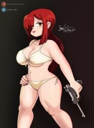 a_jnsfw big_breasts bikini parasoul skullgirls