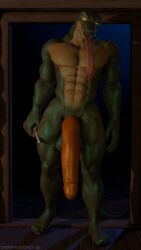 3d_(artwork) 4k 9:16 abs absurd_res anthro balls barefoot biceps big_balls big_pecs big_penis black_nails bodily_fluids colored_nails dagger darwinthejockey digital_media_(artwork) dirt doorway entering entering_room feet floor genitals green_balls green_body green_scales green_skin green_tail hi_res holding_dagger holding_knife holding_melee_weapon holding_object holding_weapon huge_cock hyper hyper_genitalia hyper_penis knife light lizard lizard_(petruz) log long_penis long_tongue looking_at_viewer male melee_weapon mischievous moon moonlight muscular muscular_arms muscular_legs muscular_male muscular_thighs nails night nude open_door open_mouth orange_penis outside pecs penis reptile saliva saliva_on_tongue scales scalie signature sky solo source_filmmaker_(artwork) standing tail tall teeth thick_thighs tongue tongue_out wall_(structure) weapon wood wood_floor wood_wall yellow_eyes