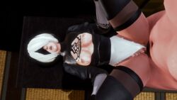 1boy 3d animated blindfold female male nier nier:_automata sex tagme yorha_2b